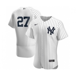 Men's Nike New York Yankees #27 Giancarlo Stanton White Home 2020 Authentic Player Team Baseball Jersey