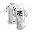 Men's Nike New York Yankees #29 Gio Urshela White Navy Home 2020 Authentic Player Baseball Jersey