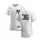 Men's Nike New York Yankees #36 Mike Ford White Navy Home 2020 Authentic Player Baseball Jersey