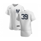 Men's Nike New York Yankees #39 Mike Tauchman White Navy Home 2020 Authentic Player Baseball Jersey