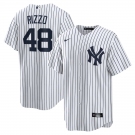 Men's Nike New York Yankees #48  Rizzo White Home Stitched Baseball Jersey