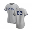 Men's Nike New York Yankees #82 Brooks Kriske Gray Road 2020 Authentic Player Baseball Jersey