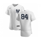 Men's Nike New York Yankees #84 Albert Abreu White Navy Home 2020 Authentic Player Baseball Jersey