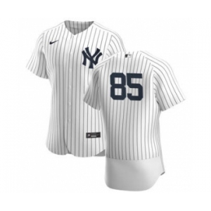 Men's Nike New York Yankees #85 Luis Cessa White Navy Home 2020 Authentic Player Baseball Jersey