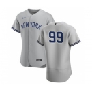 Men's Nike New York Yankees #99 Aaron Judge Gray Road 2020 Authentic Player Baseball Jersey