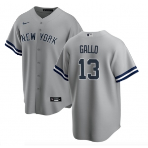 New York Yankees #13 Joey Gallo Men's Nike Gray Road MLB Jersey