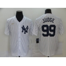 New York Yankees  #99 Aaron Judge Nike Home Cooperstown Collection Player MLB Jersey White