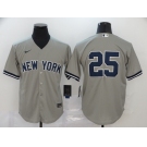 Nike Men's New York Yankees #25 Gleyber Torre Authentic Grey Cool Base Baseball Jersey