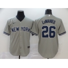 Nike Men's New York Yankees #26 DJ LeMahieu Authentic Grey Cool Base Baseball Jersey1