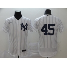 Nike Men's New York Yankees #45 Luke Voit White Home Flex Base Authentic Collection Baseball Player Jersey