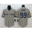 Nike Men's New York Yankees #99 Aaron Judge Authentic Grey Cool Base Baseball Jersey