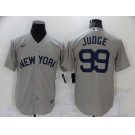 Nike Men's New York Yankees #99 Aaron Judge Gray Stitched MLB Cool Base Jersey