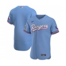 Men's Nike Texas Rangers 2020 Light Blue Alternate Authentic Team Baseball Jersey