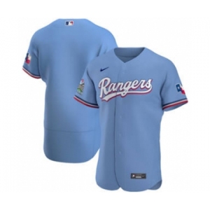 Men's Nike Texas Rangers 2020 Light Blue Alternate Authentic Team Baseball Jersey