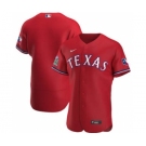 Men's Nike Texas Rangers 2020 Scarlet Alternate Authentic Team Baseball Jersey