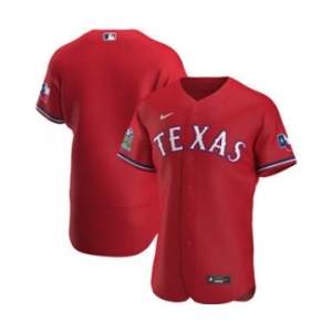 Men's Nike Texas Rangers 2020 Scarlet Alternate Authentic Team Baseball Jersey