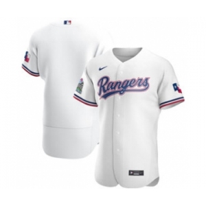 Men's Nike Texas Rangers 2020 White Home Authentic Team Baseball Jersey