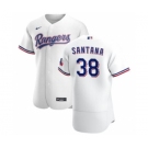 Men's Nike Texas Rangers #38 Danny Santana White Home 2020 Authentic Player Baseball Jersey