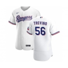 Men's Nike Texas Rangers #56 Jose Trevino White Home 2020 Authentic Player Baseball Jersey