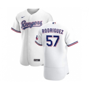 Men's Nike Texas Rangers #57 Joely Rodriguez White Home 2020 Authentic Player Baseball Jersey