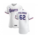 Men's Nike Texas Rangers #62 Joe Palumbo White Home 2020 Authentic Player Baseball Jersey