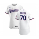 Men's Nike Texas Rangers #70 Brock Burke White Home 2020 Authentic Player Baseball Jersey