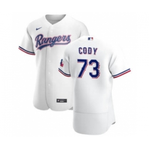 Men's Nike Texas Rangers #73 Kyle Cody White Home 2020 Authentic Player Baseball Jersey