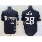 Men's Texas Rangers #28 Jonah Heim Black Gothic Mexico 2025 Vapor Premier Limited Stitched Baseball Jersey