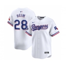 Men's Texas Rangers #28 Jonah Heim White 2023 World Series Champions Stitched Baseball Jersey