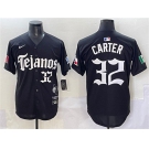 Men's Texas Rangers #32 Evan Carter Black Mexico 2025 Vapor Premier Limited Stitched Baseball Jersey