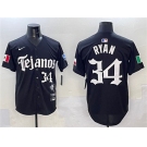 Men's Texas Rangers #34 Nolan Ryan Black Mexico 2025 Vapor Premier Limited Stitched Baseball Jersey