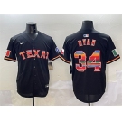 Men's Texas Rangers #34 Nolan Ryan Black Mexico Limited Stitched Baseball Jersey