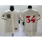 Men's Texas Rangers #34 Nolan Ryan Cream 2023 City Connect Flex Base Stitched Jersey