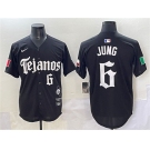 Men's Texas Rangers #6 Josh Jung Black Mexico 2025 Vapor Premier Limited Stitched Baseball Jersey