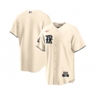 Men's Texas Rangers Blank Cream 2023 City Connect Cool Base Stitched Baseball Jersey