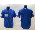 Men's Texas Rangers Blank Royal City Connect Stitched Baseball Jersey