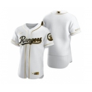 Men's Texas Rangers Blank White 2020 Authentic Golden Edition Baseball Jersey