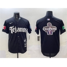 Men's Texas Rangers Team Big Logo Black Mexico 2025 Vapor Premier Limited Stitched Baseball Jerseys