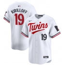 Men's Minnesota Twins #19 Alex Kirilloff White 2024 Home Limited Stitched Baseball Jersey