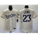 Men's Minnesota Twins #23 Royce Lewis Cream Flex Base Stitched Baseball Jersey