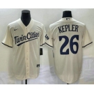 Men's Minnesota Twins #26 Max Kepler Cream 2022 City Connect Cool Base Stitched Jersey