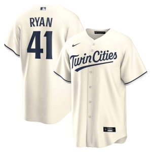 Men's Minnesota Twins #41 Joe Ryan Nike Cream 2023 Cool Base Stitched Jersey