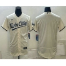 Men's Minnesota Twins Blank Cream 2022 City Connect Flex Base Stitched Jersey