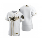 Men's Minnesota Twins Blank White 2020 Authentic Golden Edition Baseball Jersey