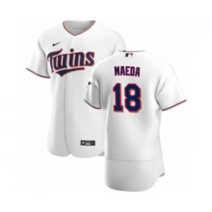 Men's Nike Minnesota Twins #18 Kenta Maeda White Home 2020 Authentic Player Baseball Jersey