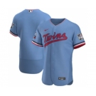 Men's Nike Minnesota Twins 2020 Light Blue Alternate Authentic Team Baseball Jersey