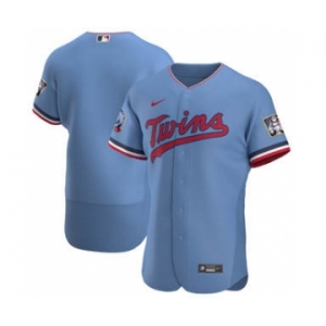Men's Nike Minnesota Twins 2020 Light Blue Alternate Authentic Team Baseball Jersey