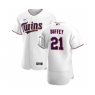 Men's Nike Minnesota Twins #21 Tyler Duffey White Home 2020 Authentic Player Baseball Jersey