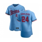 Men's Nike Minnesota Twins #24 Josh Donaldson Light Blue Alternate 2020 Authentic Team Baseball Jersey