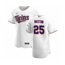 Men's Nike Minnesota Twins #25 Byron Buxton White Home 2020 Authentic Player Baseball Jersey